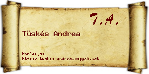 Tüskés Andrea névjegykártya