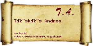 Tüskés Andrea névjegykártya