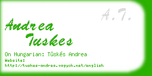 andrea tuskes business card