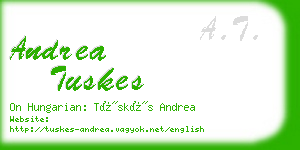 andrea tuskes business card